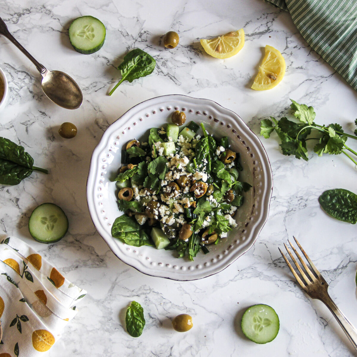 Salade olives feta