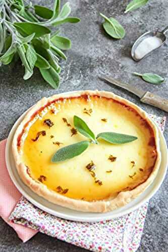 Tarte au citron et gelée de fleurs