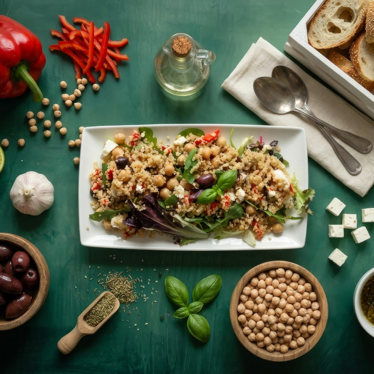Salade méditerranéenne au quinoa