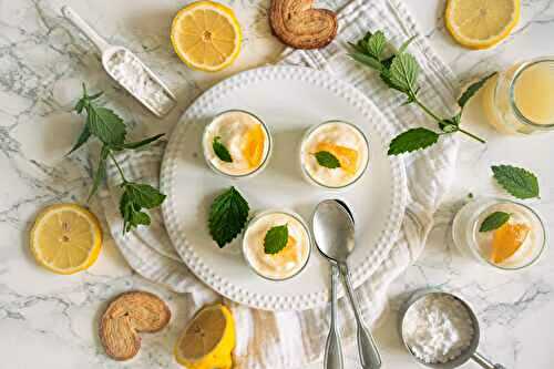 Mousses au citron à l’aquafaba