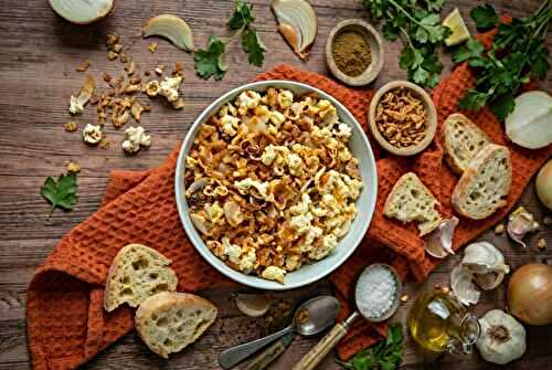 Pop corn aux oignons frits