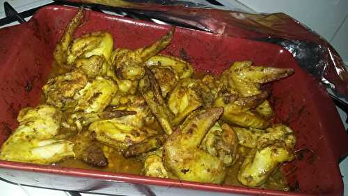 Ailes de poulet au four au curcuma