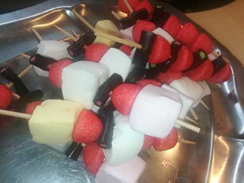 Brochettes de bonbons