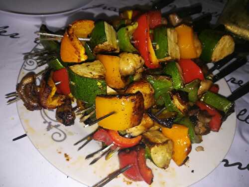 Brochettes de légumes