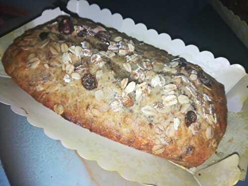 Cake a la banane (banana bread) et au muesli