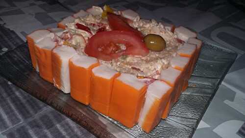 Charlotte de surimi a la salade de riz