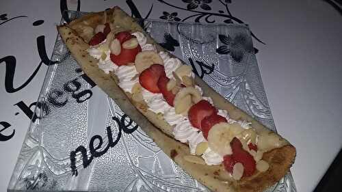 Crêpe gourmande fraise banane