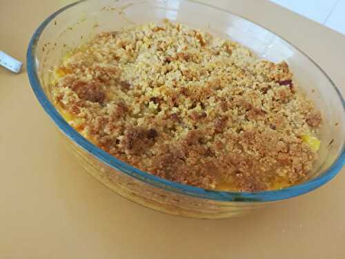 Crumble abricots brugnons au petits beurres