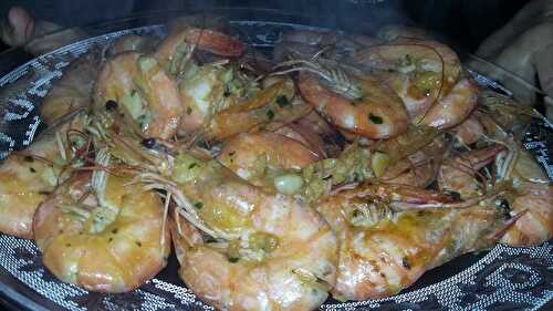 Gambas flambé au whisky