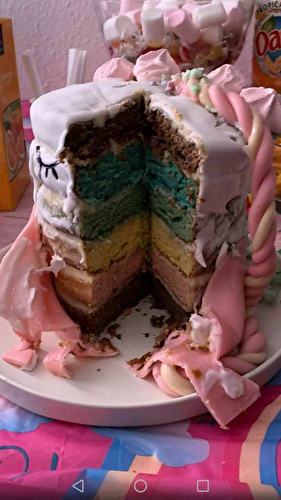 Gâteau arc en ciel