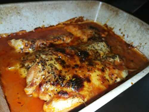 Gratin de blancs de poulet a la sauce tomate