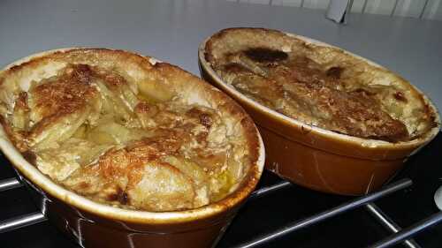 Gratin de pommes de terre au saucisses de Toulouse et au maroilles