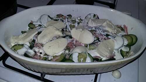 Gratiné de courgettes jambon mozzarella