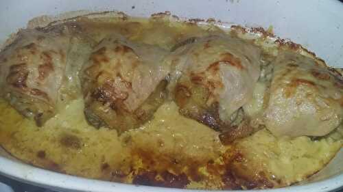 Hauts de cuisses de poulet gratinées