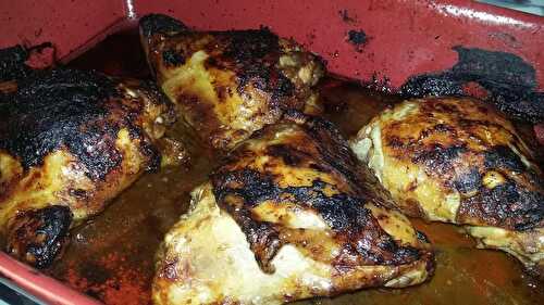 Hauts de cuisses de poulet rôtis a la sauce tamarin