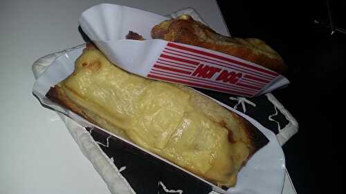 Hot dog baguette au four