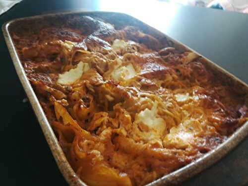 Lasagne a la bolognaise de courgette ricotta