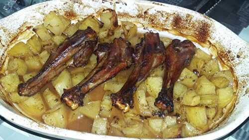 Manchons de canard et pomme de terre au soja et au miel  - Notre amour de cuisine 
