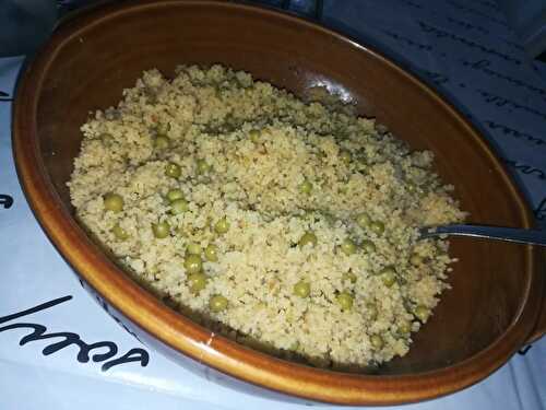 Mesfouf couscous au petits pois