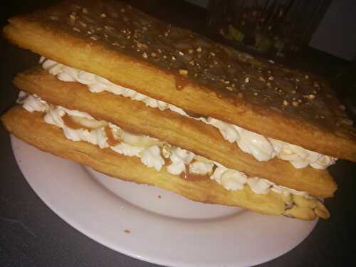 Milles feuilles mascarpone banane caramel