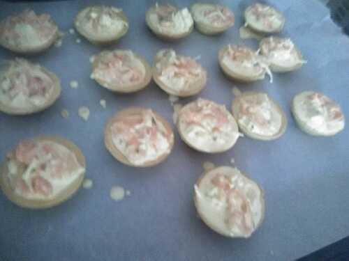 Minis tartelettes saumon crevettes