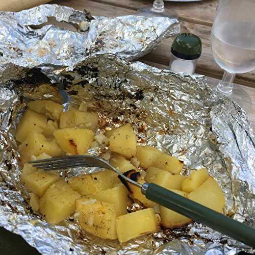 Papillotes de pommes de terres au feux de bois