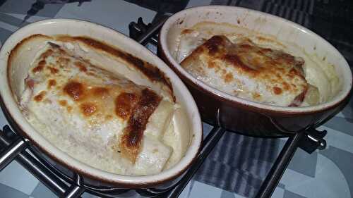 Petit gratin de cœur de palmier en-lardé