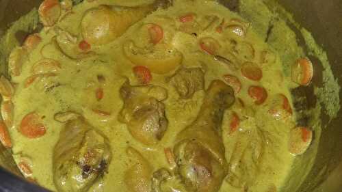 Pilons de poulet au lait de coco curry citron confit