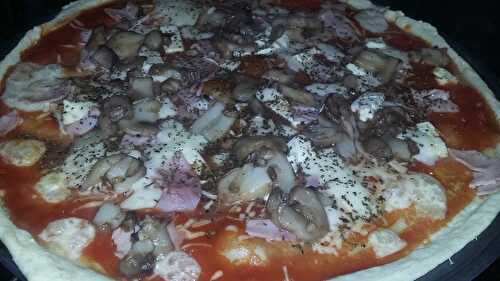 Pizza jambon champignons mozzarella