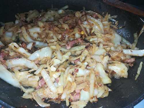 Poêlé de choux blanc aux lardons