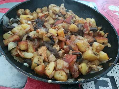 Poêlée de pommes de terre sautés aux cèpes