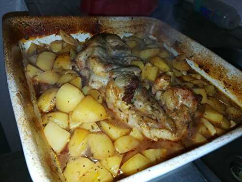 Pointe de porc et ses pommes de terres gratinée a la bière