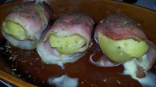 Pommes de terre farcies lardé
