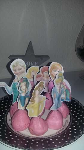 Pop cake Princesse pate a sucre