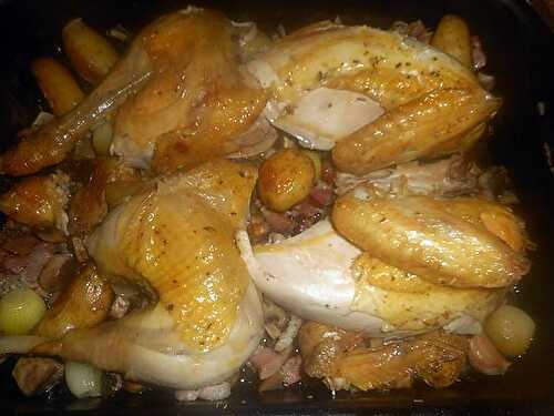 Poulet rôti façon grand mère