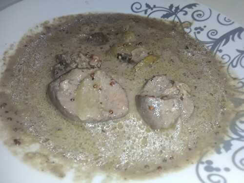 Rognons de porc a la crème et a la moutarde a l'ancienne