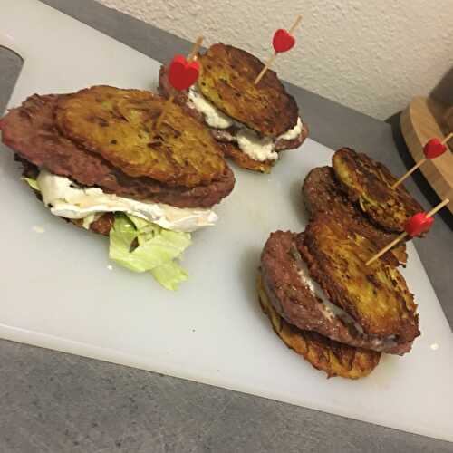 Rösti burger pommes de terre brocolis