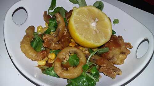 Salade au beignets de fruits de mer