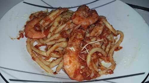 Spaghettis aux crevettes - Notre amour de cuisine 