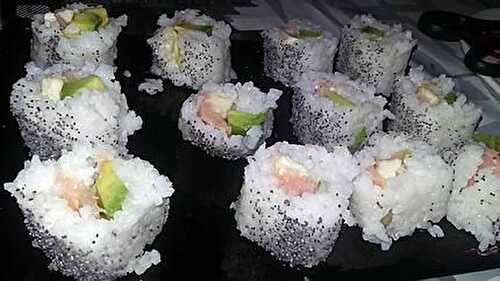 Sushis makis sans feuilles d'algues