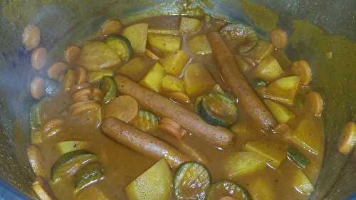 Tajine a la saucisse de Strasbourg