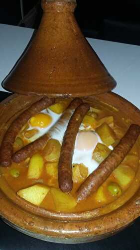 Tajine ojja de merguez aux oeufs