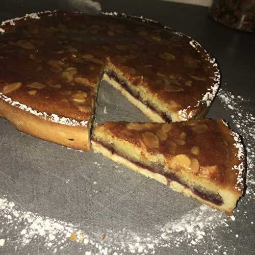 Tarte amande confiture de framboise