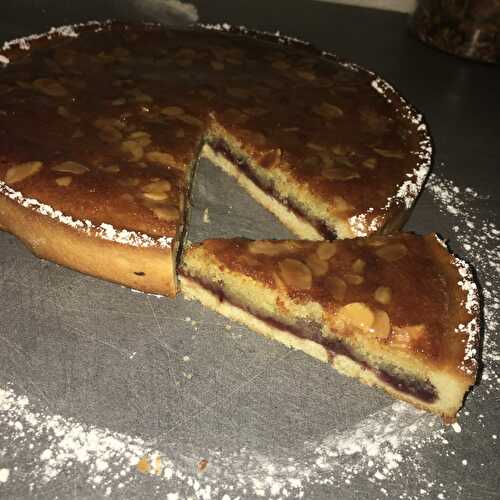 Tarte amande confiture de framboise