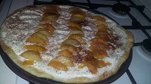 Tarte au pèche façon tiramisu