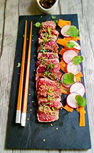 Tataki de boeuf au sésame