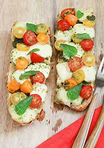 Tartines tomates mozzarella