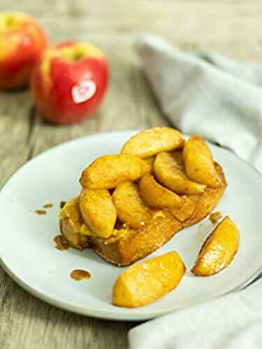 Pain perdu aux pommes caramélisées