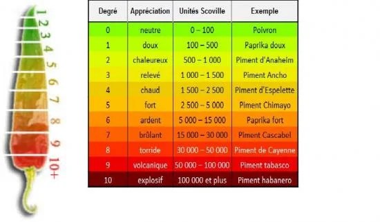 C’est quoi l’échelle de Scoville?