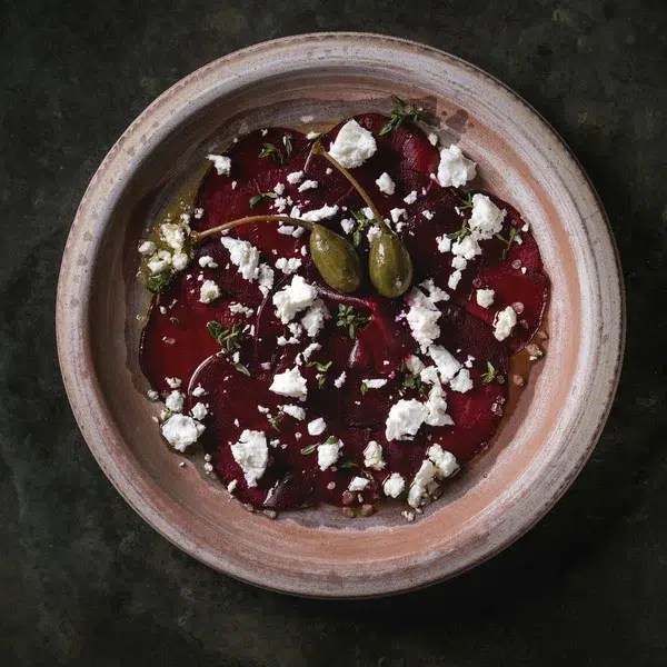 Carpaccio de betterave à la féta